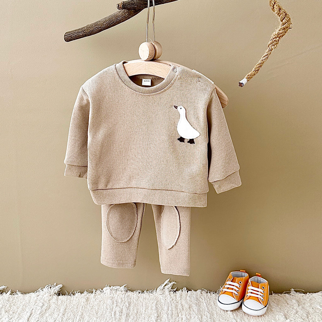 Neutral Baby Animal Pattern Sports Set 1-3 Years Old