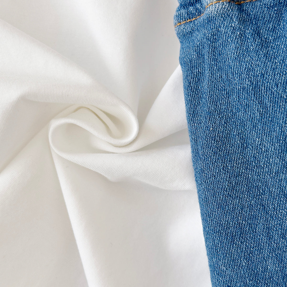 Summer Casual Letter Print Short Sleeve T-shirt & Jeans