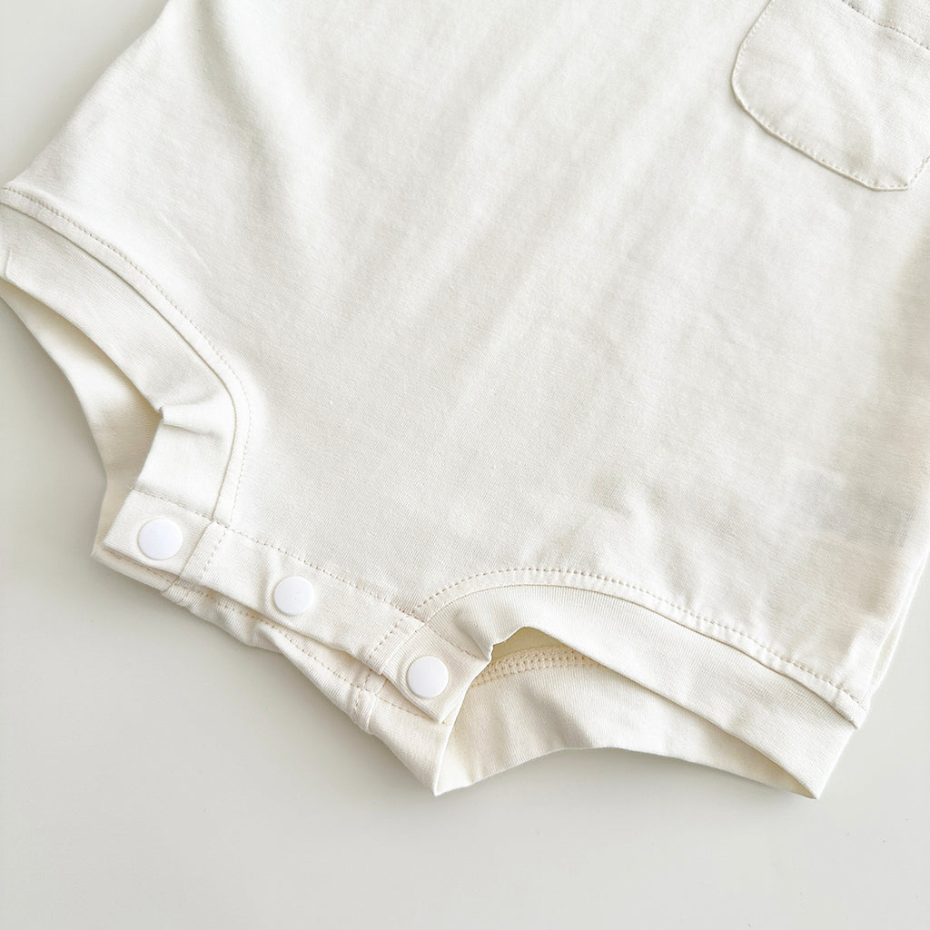 Color Spliced Short Sleeve Romper for Baby Boys & Girls, Summer