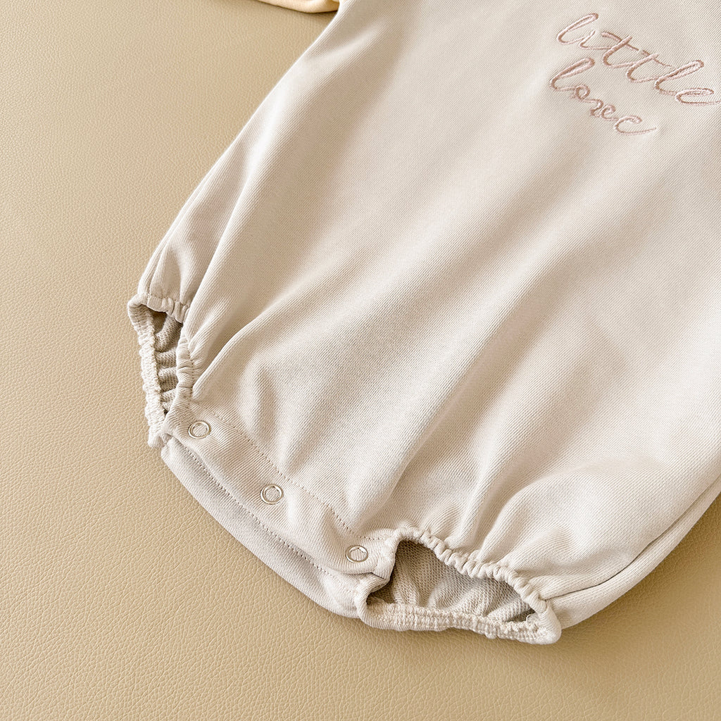 Letter Embroidery Splicing Design Spring Autumn Baby Jumpsuit 0-18 Months