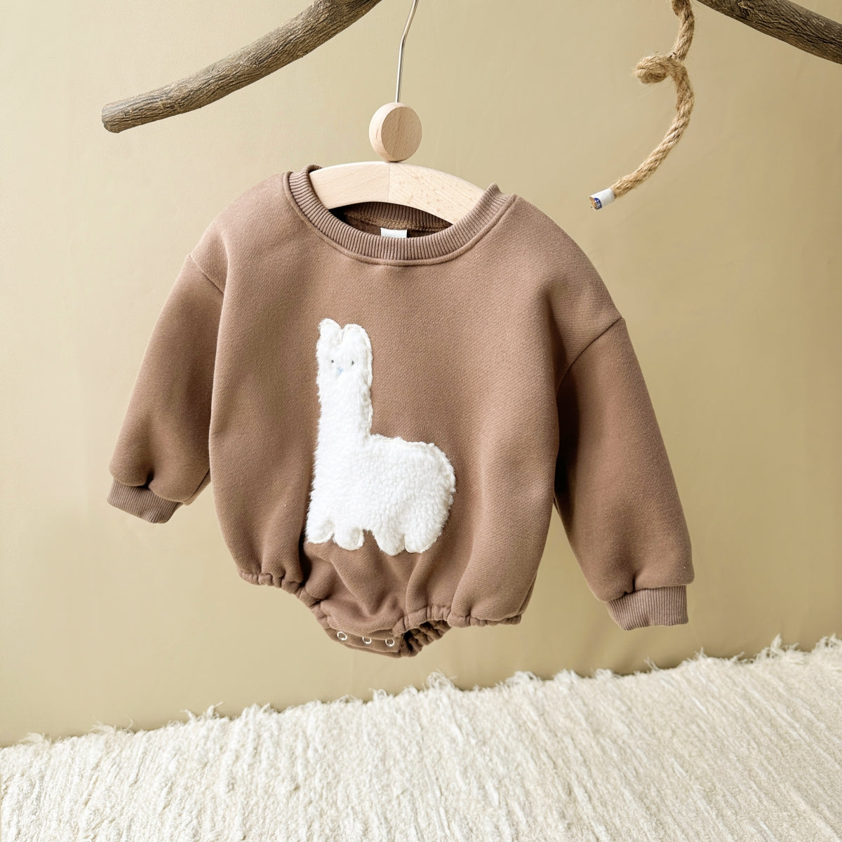 Cute Sheep Fleece Autumn Winter Jumpsuit 0-18 Months