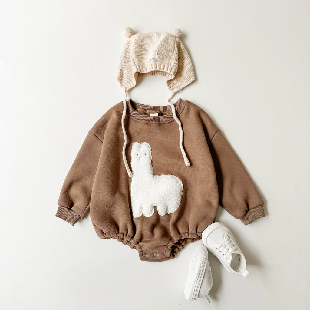 Cute Sheep Fleece Autumn Winter Jumpsuit 0-18 Months