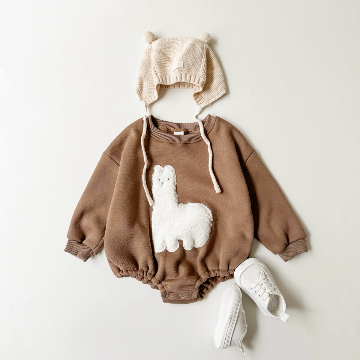 Cute Sheep Fleece Autumn Winter Jumpsuit 0-18 Months