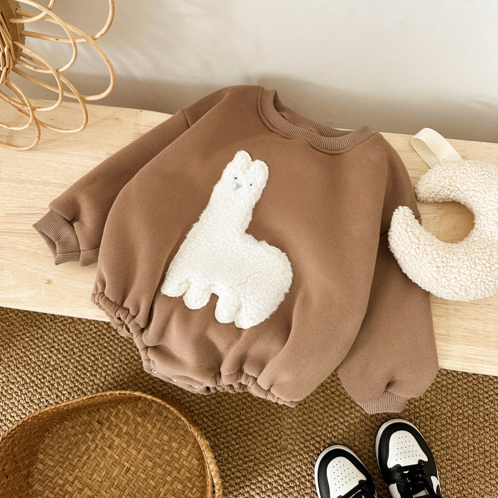 Cute Sheep Fleece Autumn Winter Jumpsuit 0-18 Months
