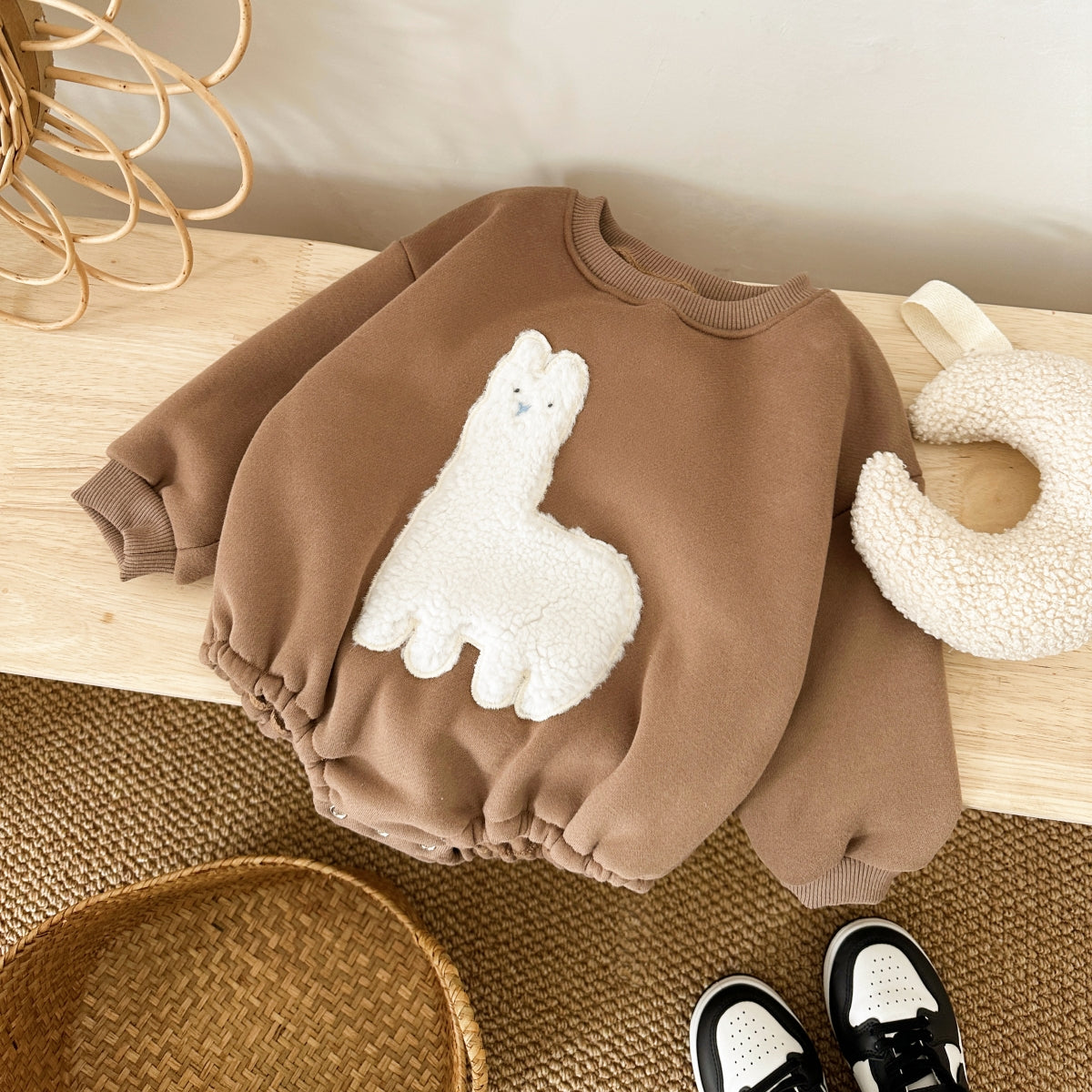 Cute Sheep Fleece Autumn Winter Jumpsuit 0-18 Months