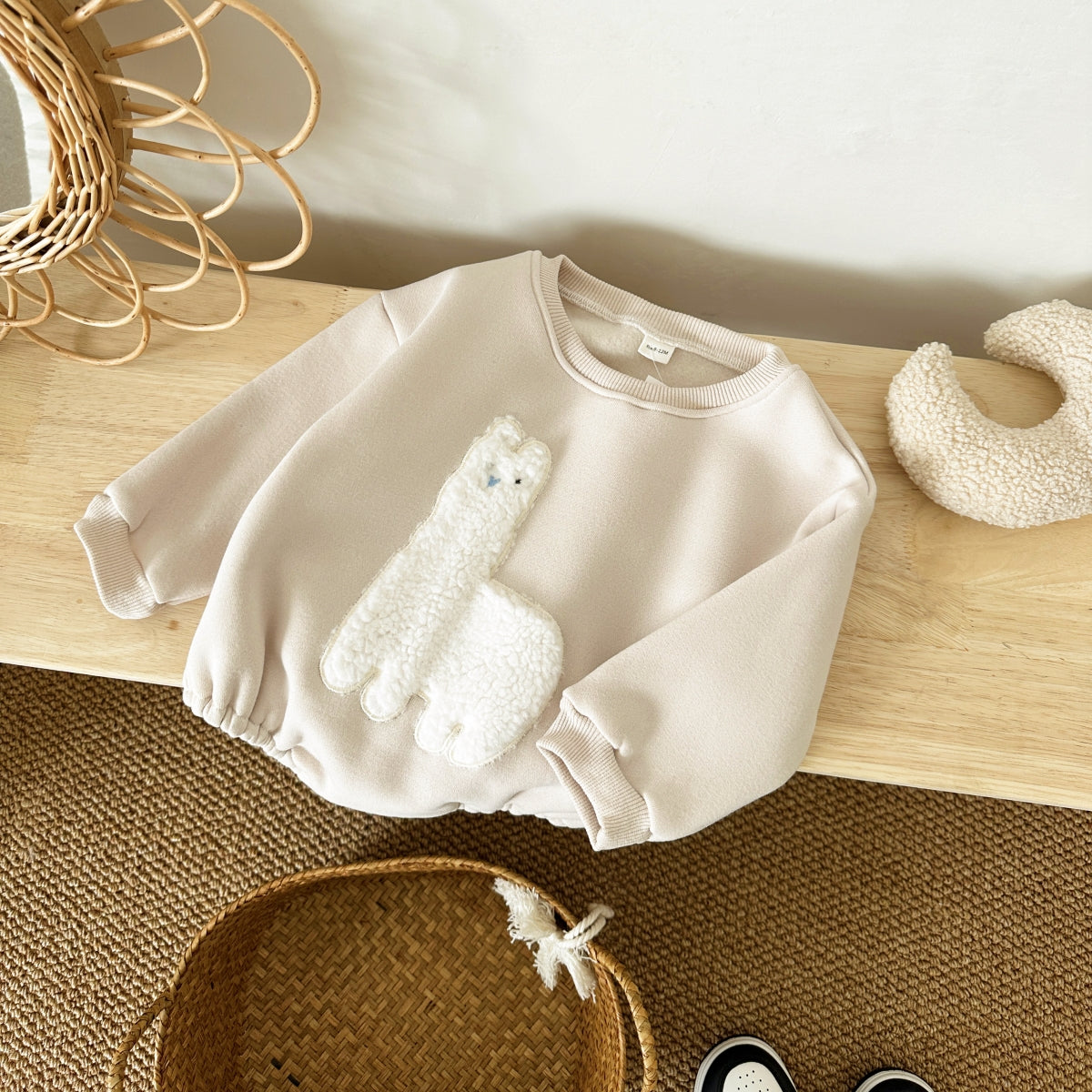 Cute Sheep Fleece Autumn Winter Jumpsuit 0-18 Months