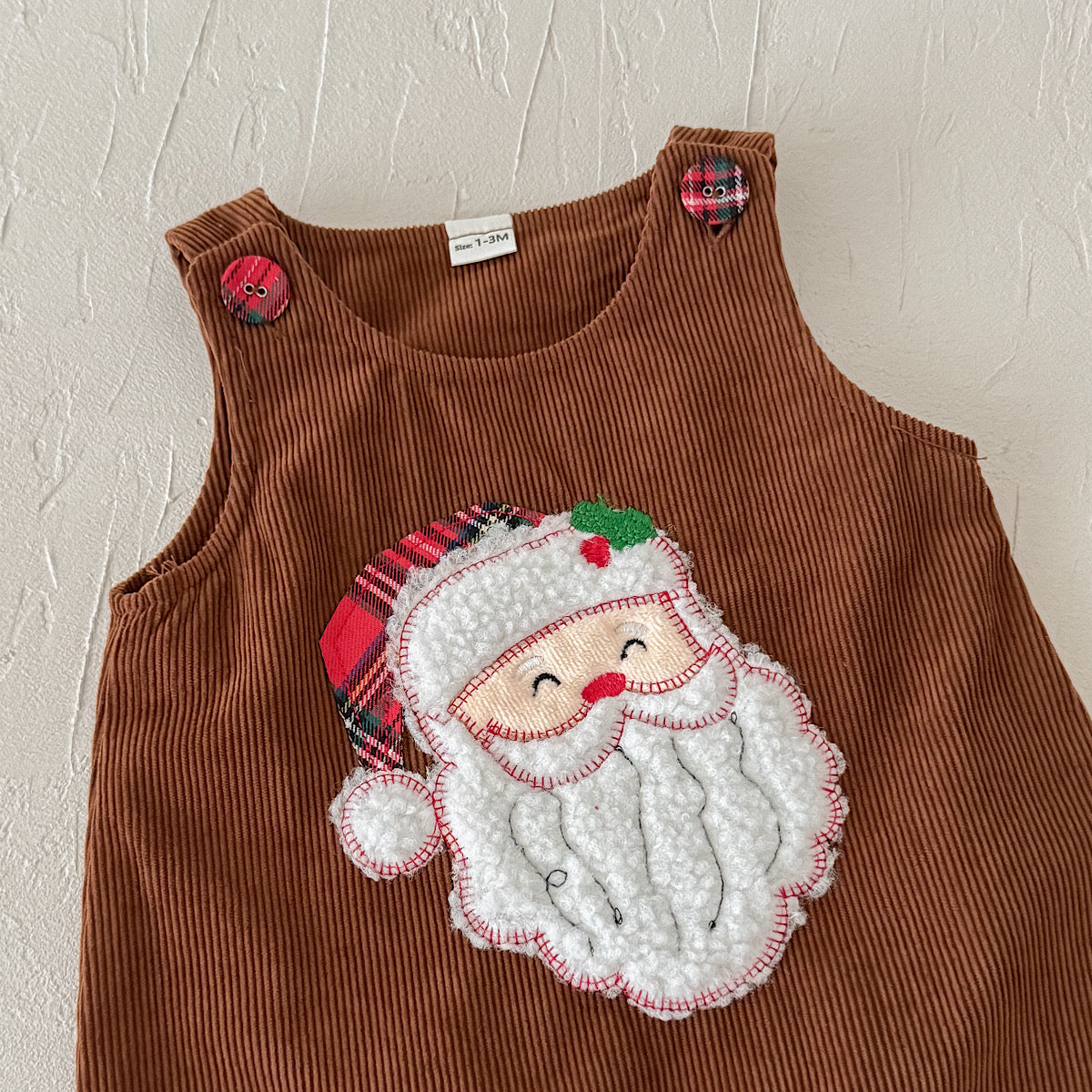 Santa Head Festive Overalls for Baby Boys & Girls
