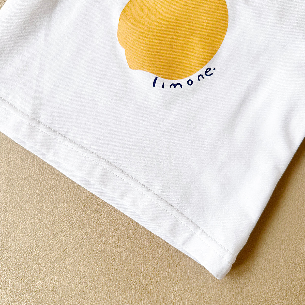Summer Yellow Plaid Shorts & Pear Print Short Sleeve T-shirt