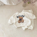 Neutral Baby Bear Pattern Printed Sports Set 1-4 Years Old