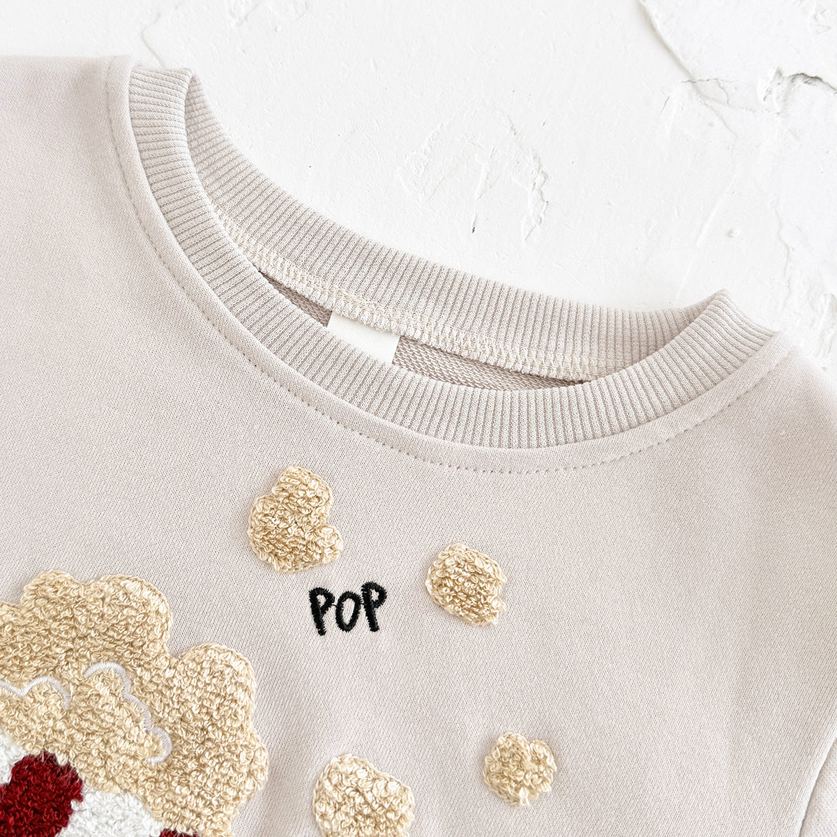 Baby Boy Girl Sweatshirt Set, Cute Popcorn Top With Soft Striped Pants