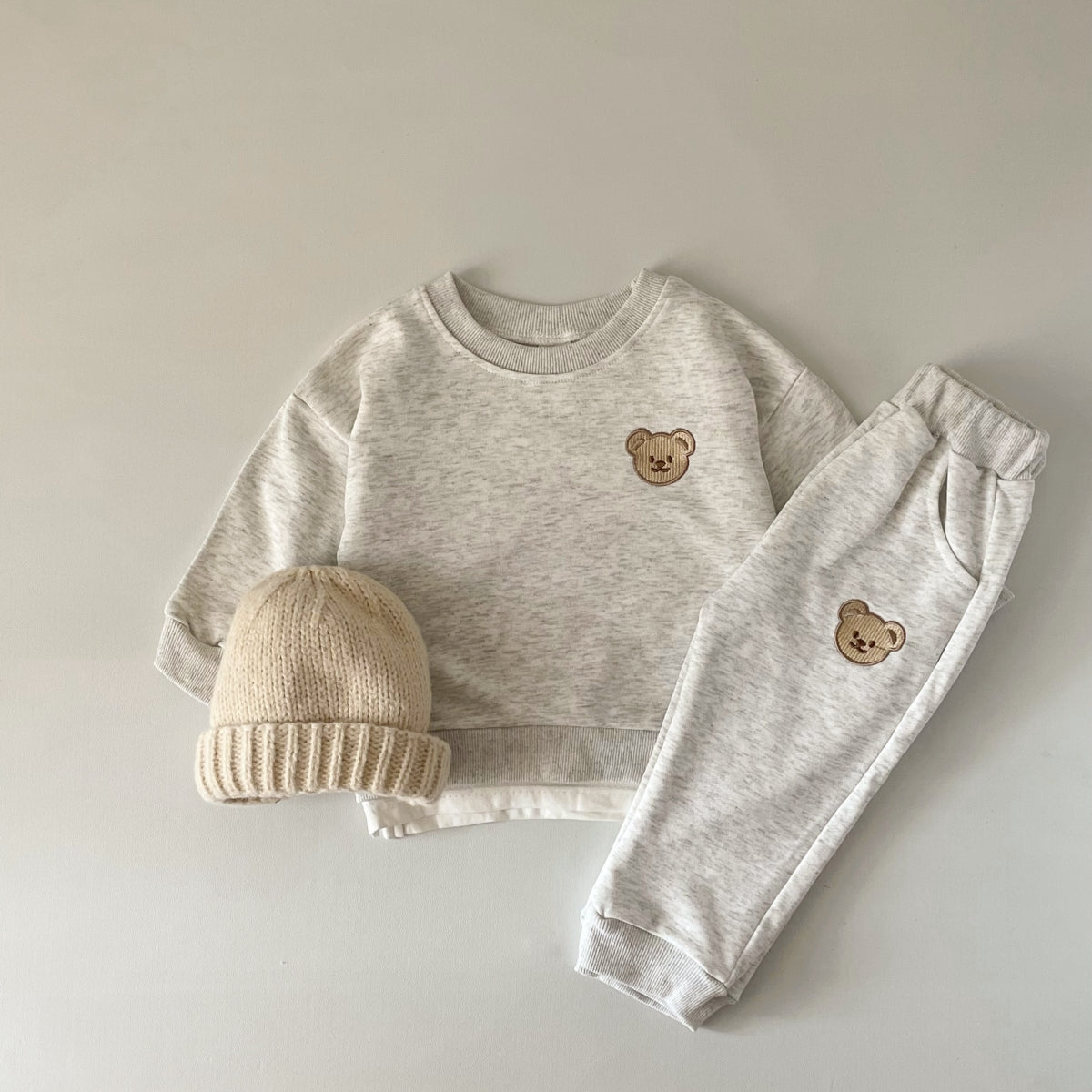 Neutral Bear Baby Outfit Set (0-4 Years)