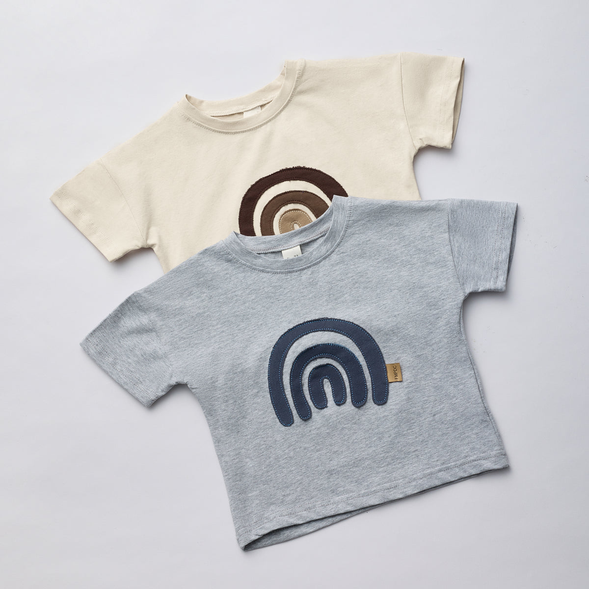 Summer Rainbow Applique Crew Neck T-shirt