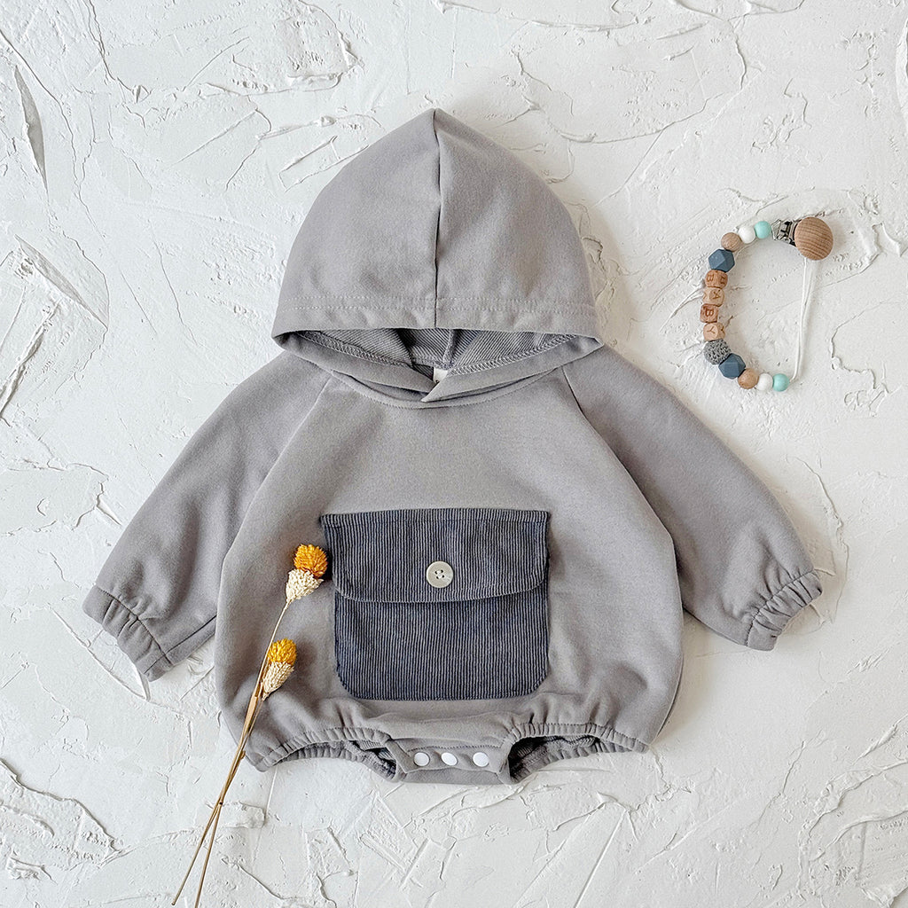 Baby Hooded Long Sleeve Cotton Blend Romper Spring Autumn 1-18 Months Old