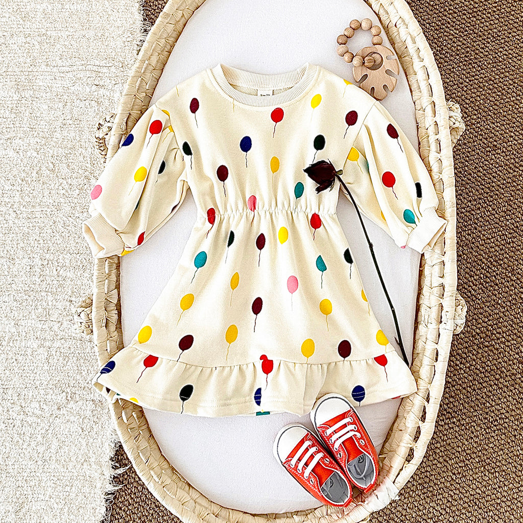 Baby Girl Children's Printed Pattern Dress 1-3 Years Old