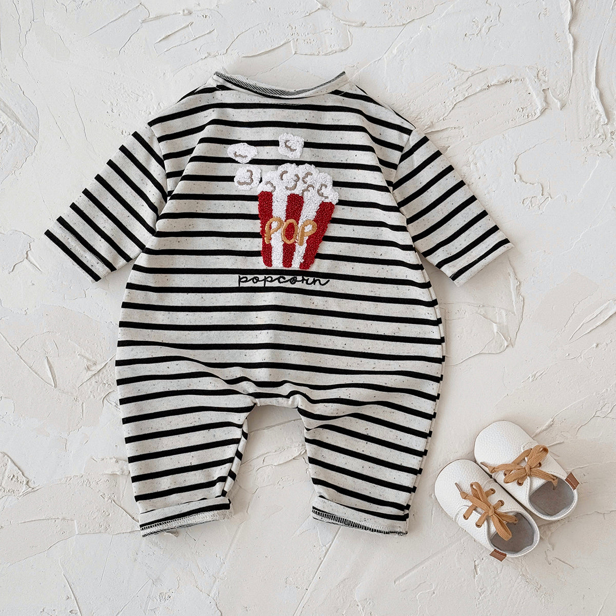 Baby Long Sleeve Food Embroidered Jumpsuit Romper 1-18 Months
