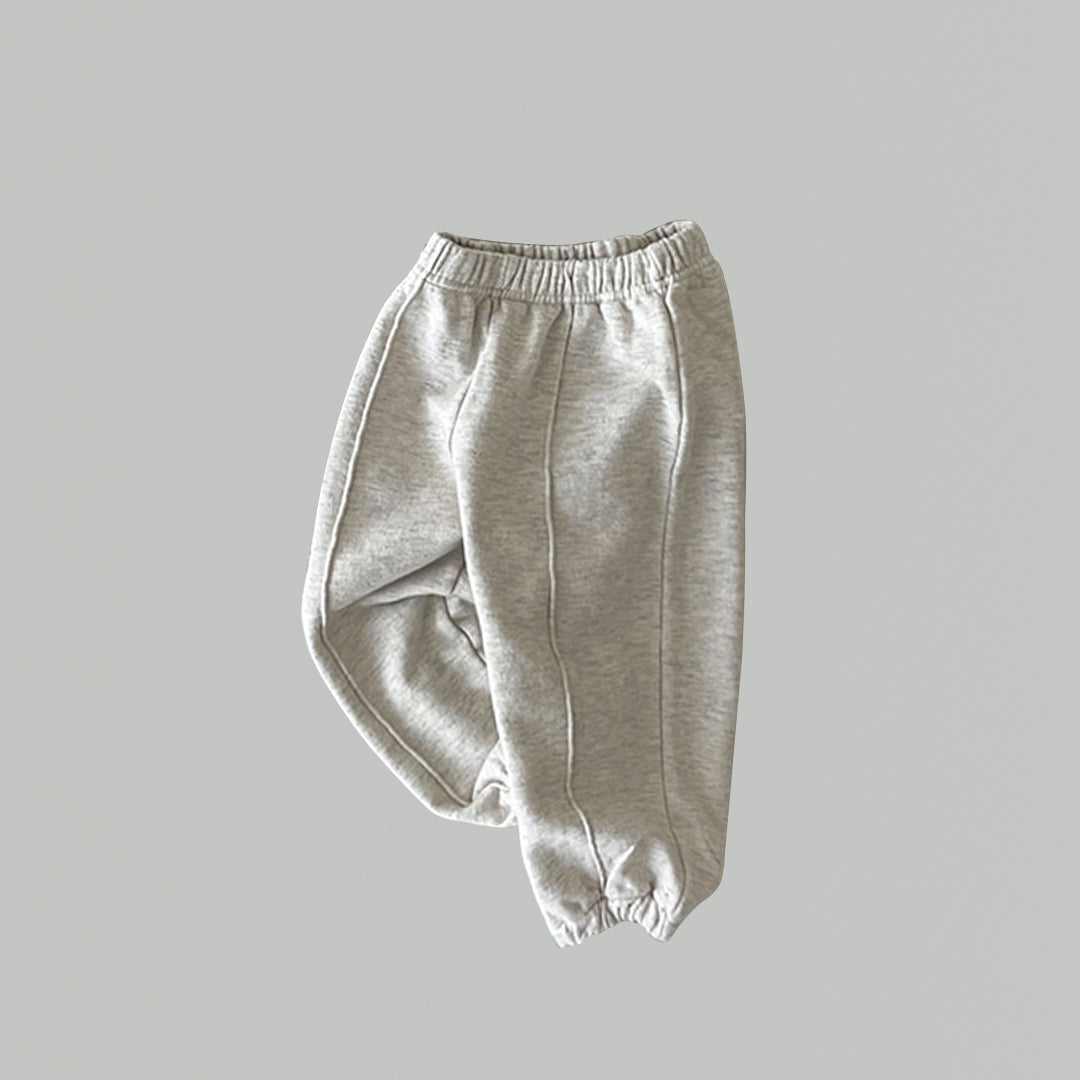 Neutral baby solid color sports pants for 1-4 years old