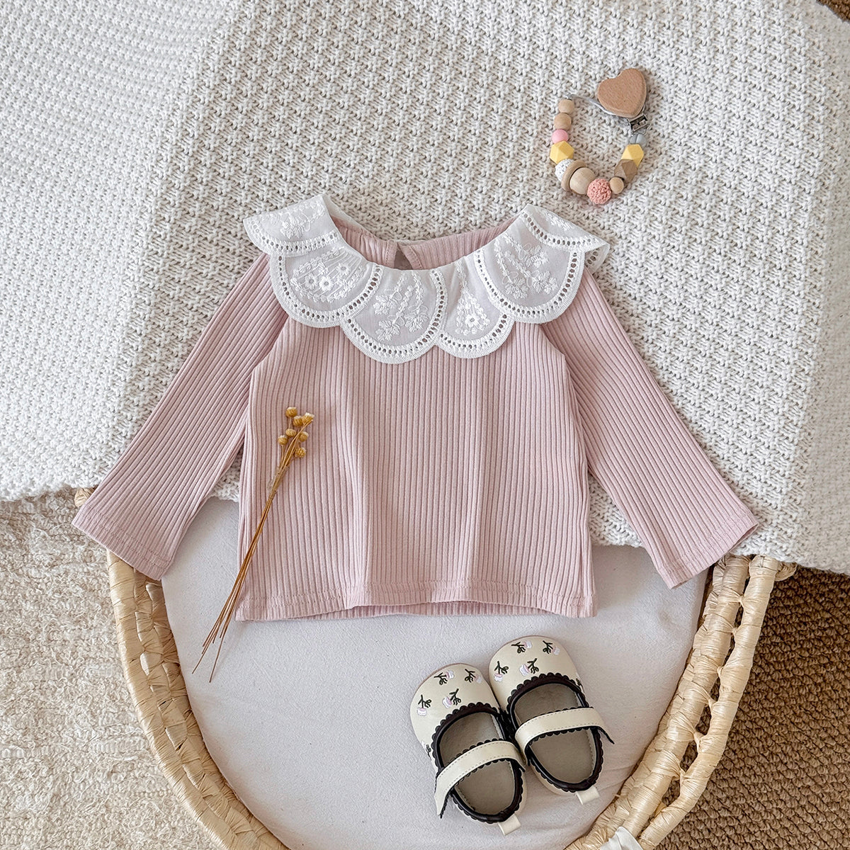Baby Girls Long Sleeve Cotton Stretch T-Shirt Top 6Months-3Years