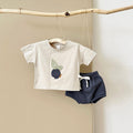 Cartoon Fruit Applique Summer 2-Piece Set