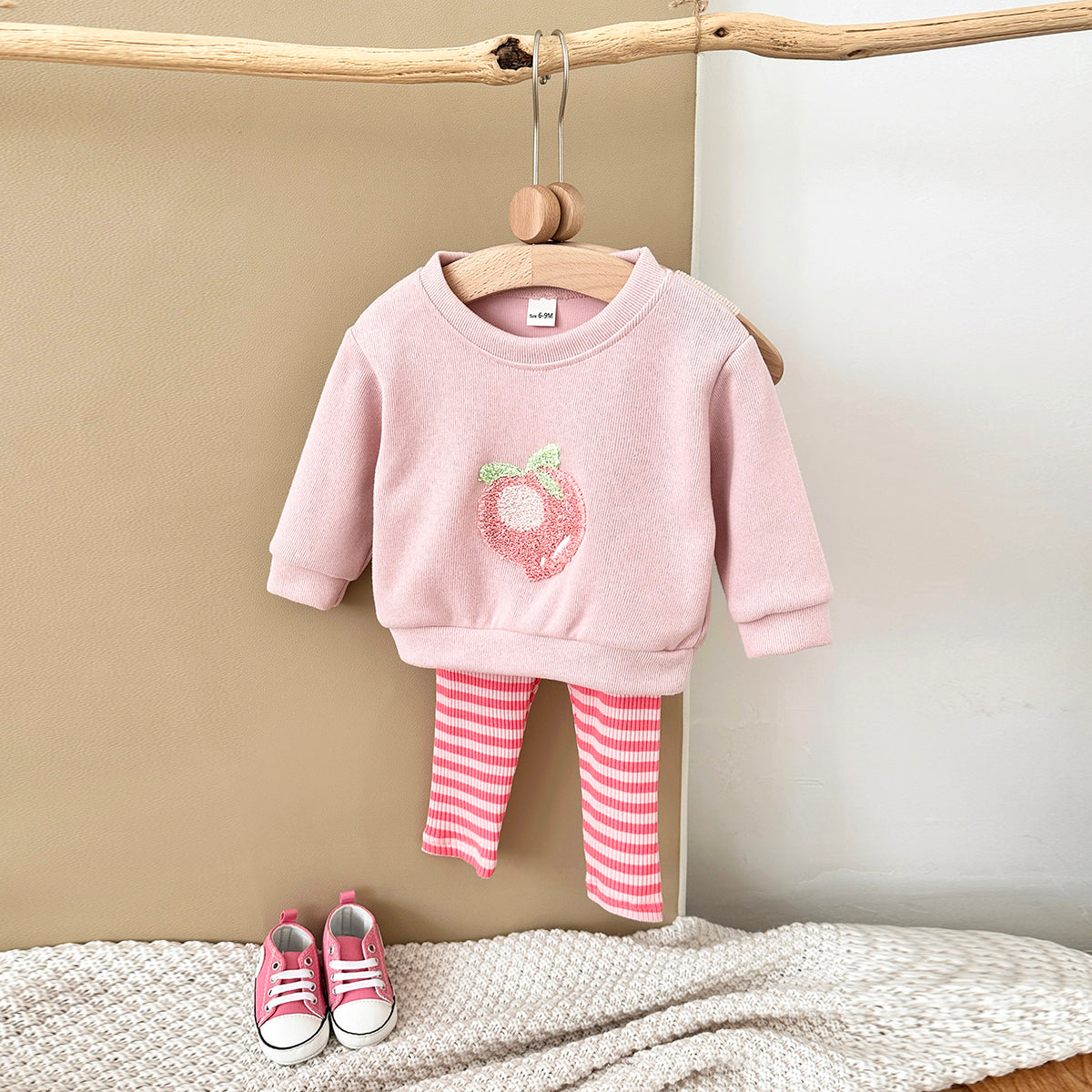 Fresh Cartoon Fruit Baby Sweatshirt, Daily Wear Kids Clothing Set