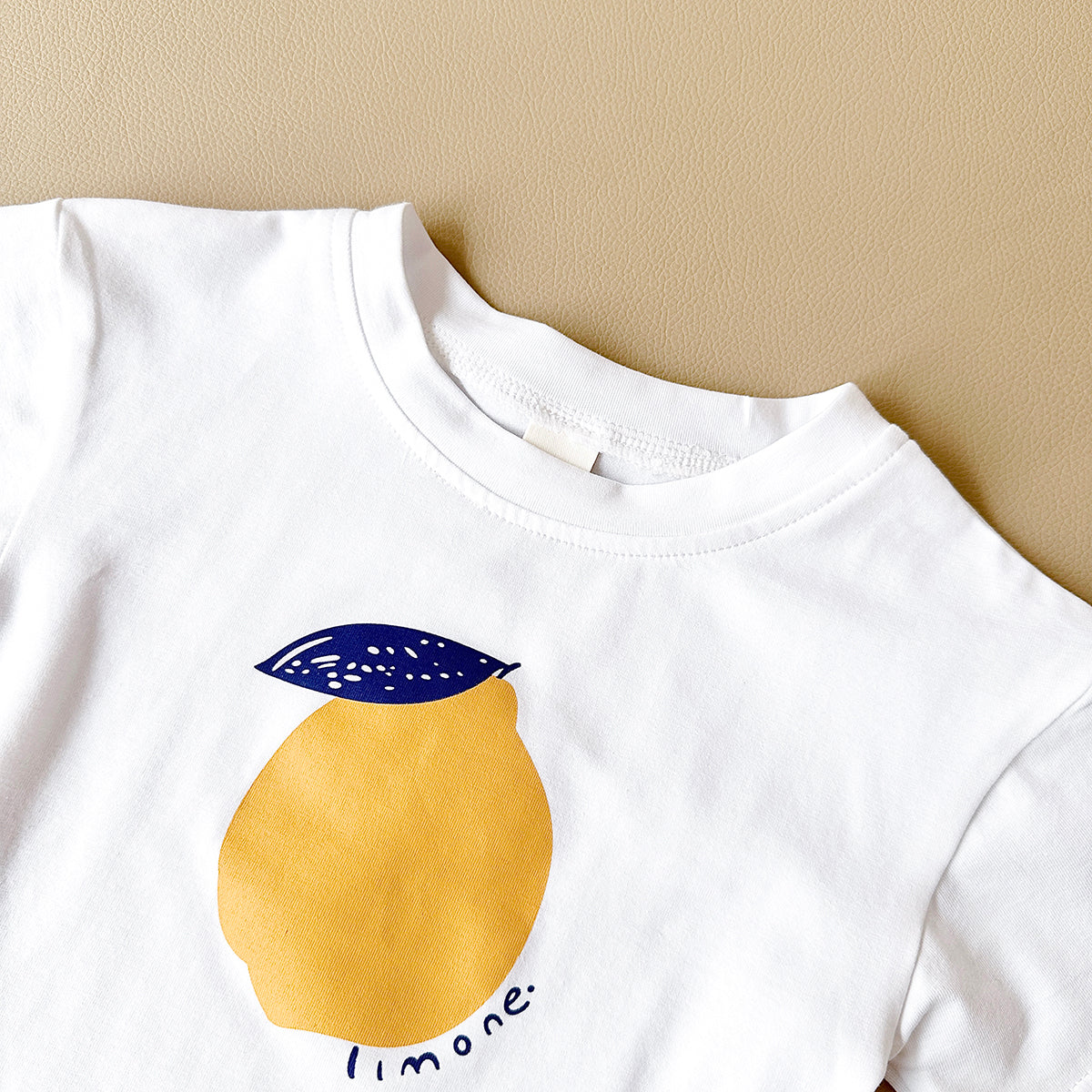 Summer Yellow Plaid Shorts & Pear Print Short Sleeve T-shirt