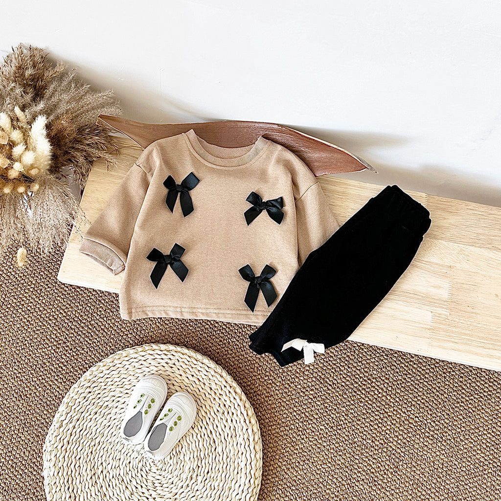 Cute Treasure 3D Bow Set Spring Autumn 0-3 Years Old
