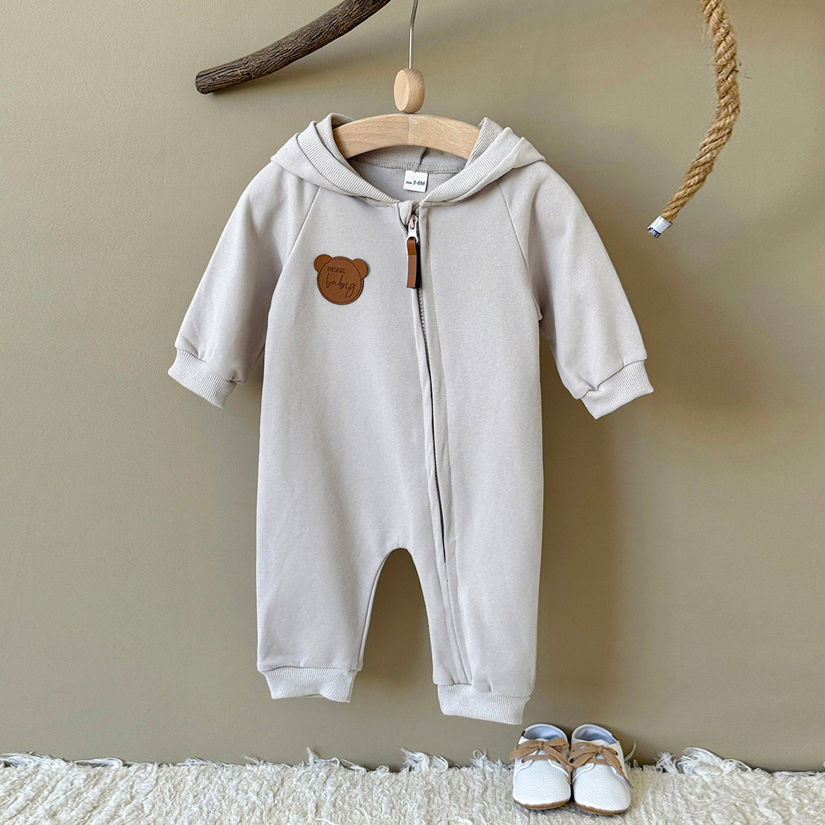 Baby Long Sleeve Cotton Blend Jumpsuit Spring Autumn Casual Romper 1-18 Months Old