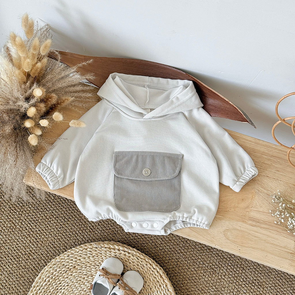 Baby Hooded Long Sleeve Cotton Blend Romper Spring Autumn 1-18 Months Old