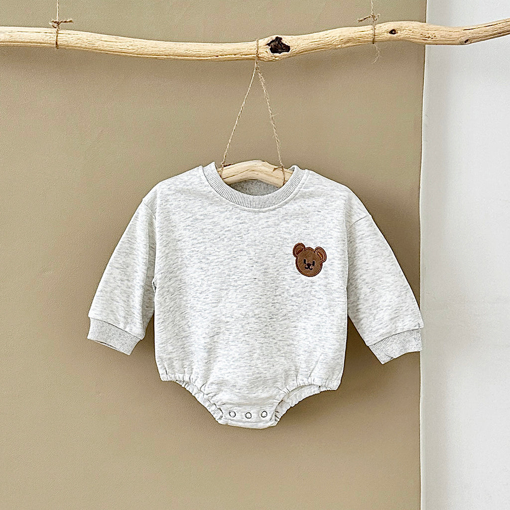 Unisex baby bear embroidered jumpsuit 1-18 months