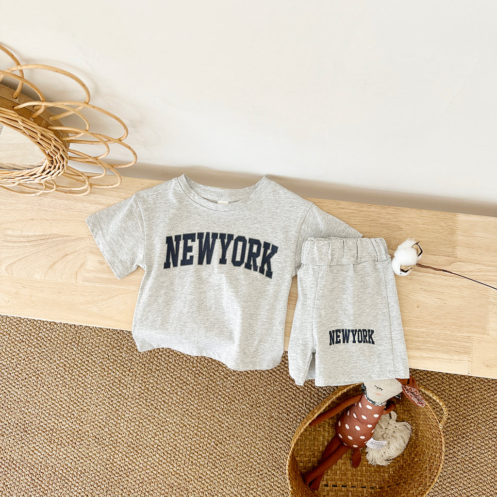 Summer Fashion Letter Print Short Sleeve Set