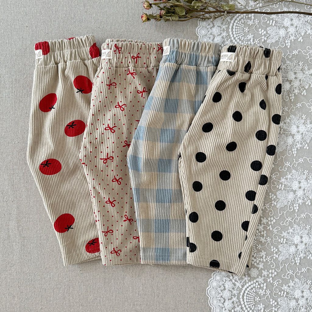 Multi Print Baby Corduroy Harem Pants