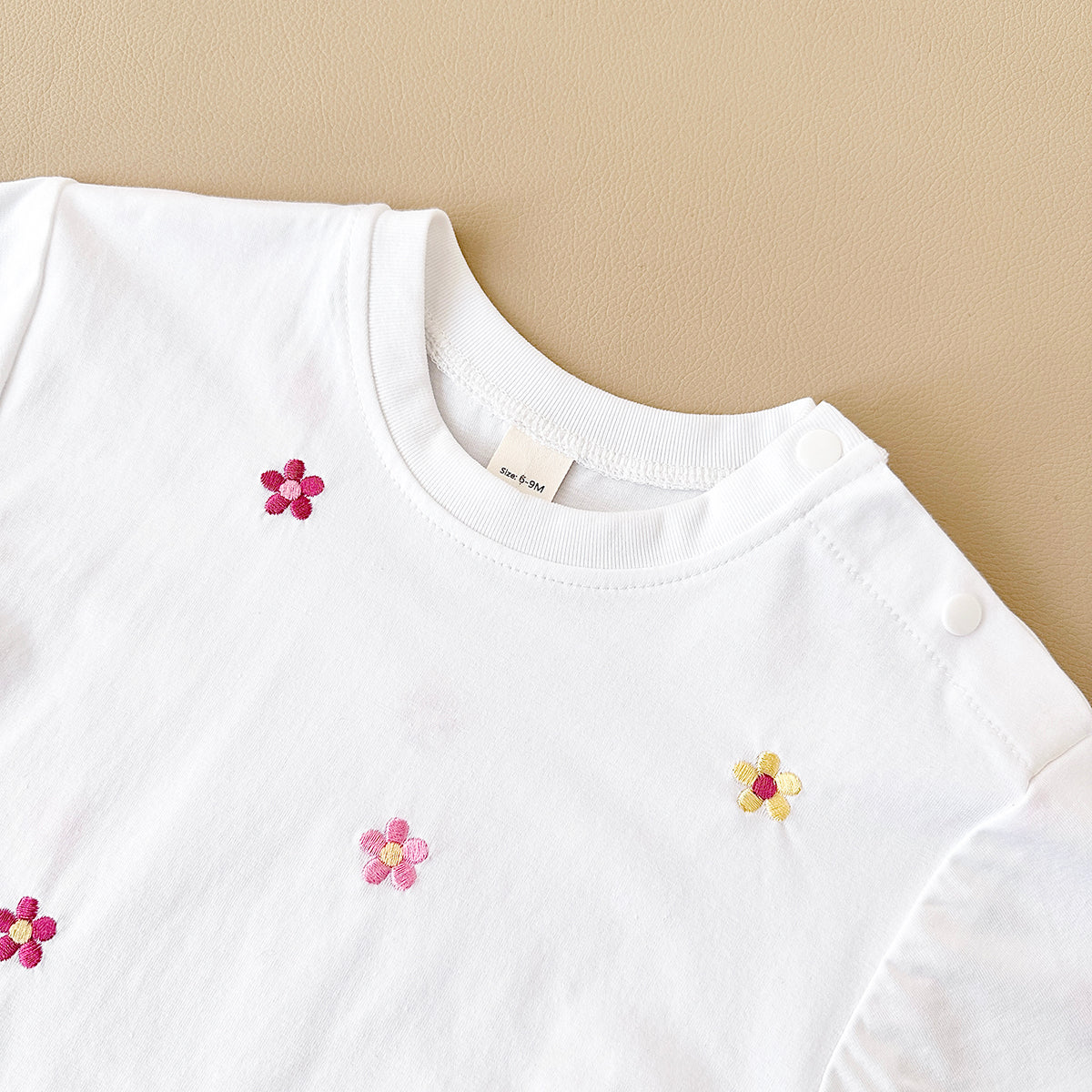 Summer Floral Short Sleeve Romper for Baby Girls
