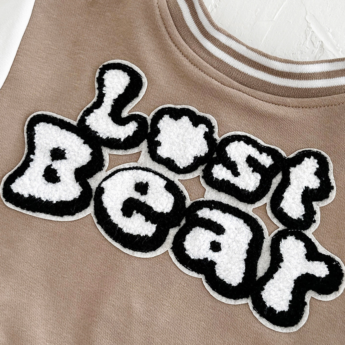Unisex baby bear embroidered long sleeved jacket for ages 1-4