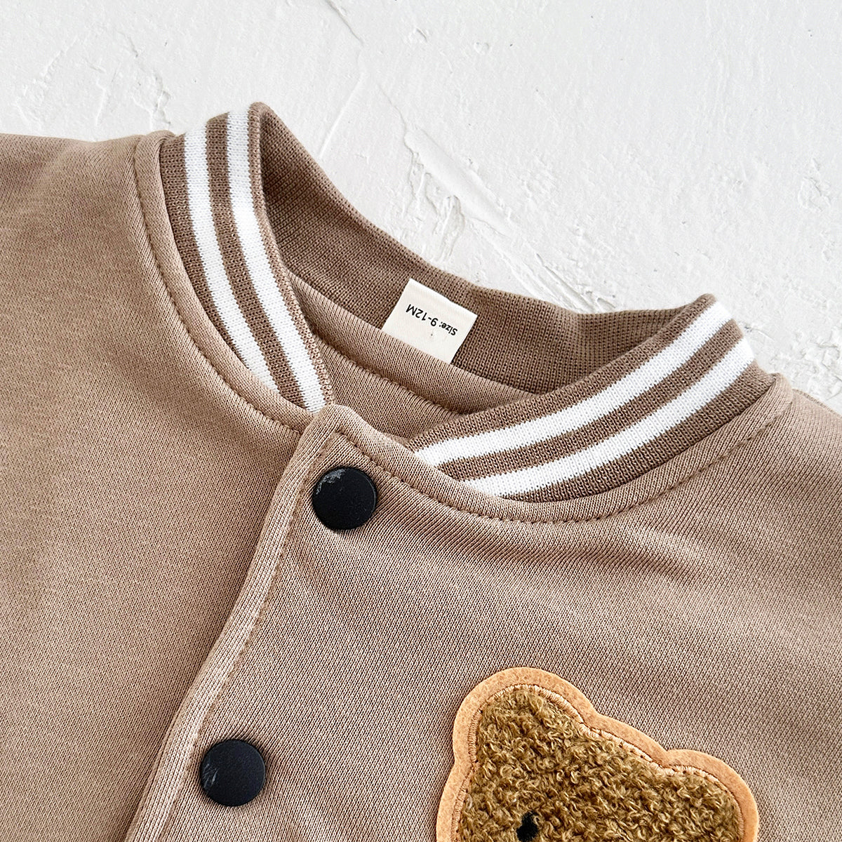 Unisex baby bear embroidered long sleeved jacket for ages 1-4