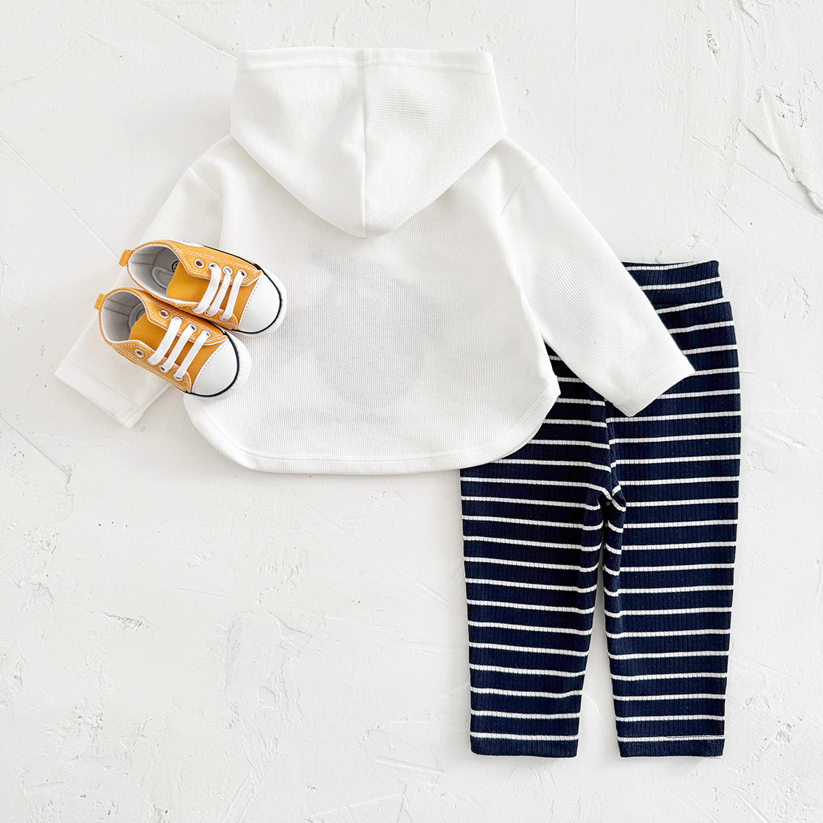 Spring Autumn Baby Set, Cherry Sweatshirt & Navy Striped Pants