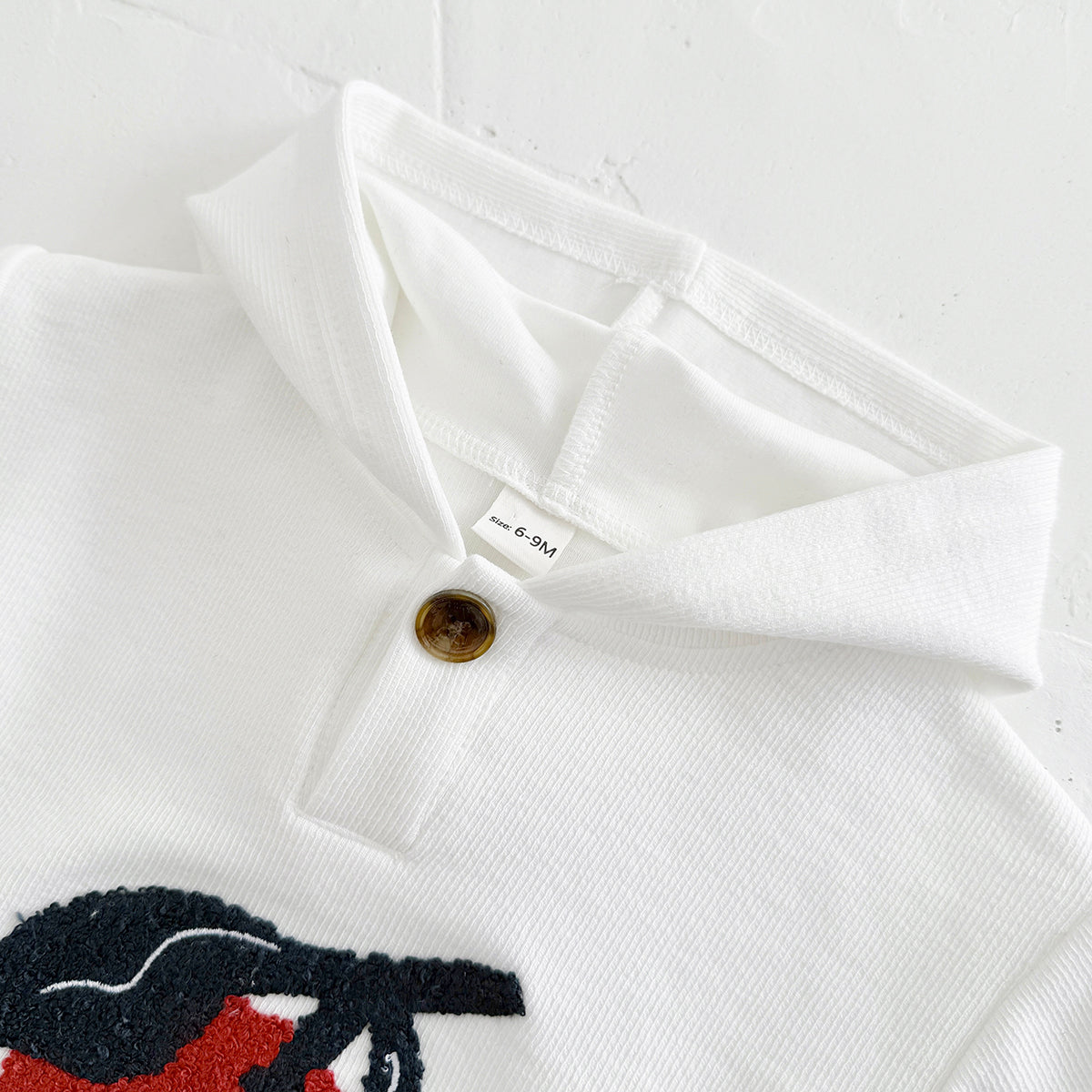 Spring Autumn Baby Set, Cherry Sweatshirt & Navy Striped Pants