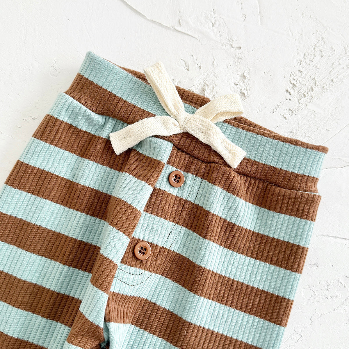 Vintage Bear Baby Outfit, Loose Crewneck Bear Sweatshirt And Striped Pants