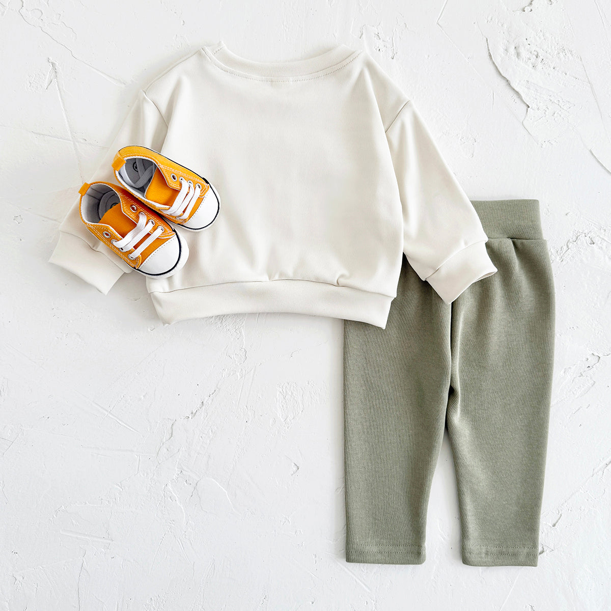3 Colors Baby Boy 2Pcs Outfit, Letter Sweatshirt Pocket Pants Baby Set