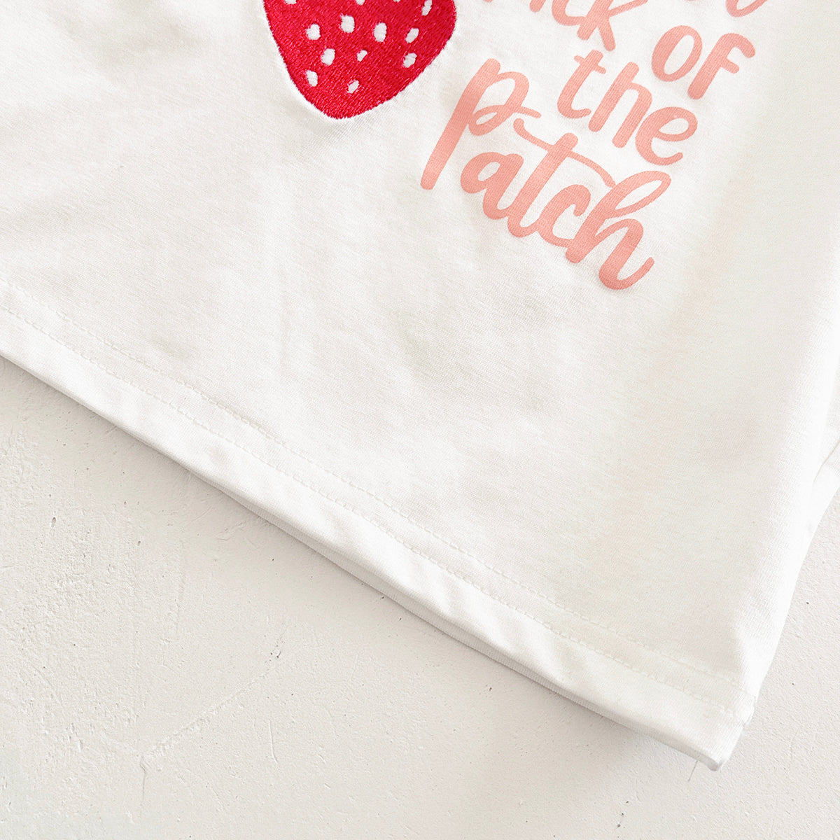 Red Strawberry Short Sleeve Set for Girls, Summer