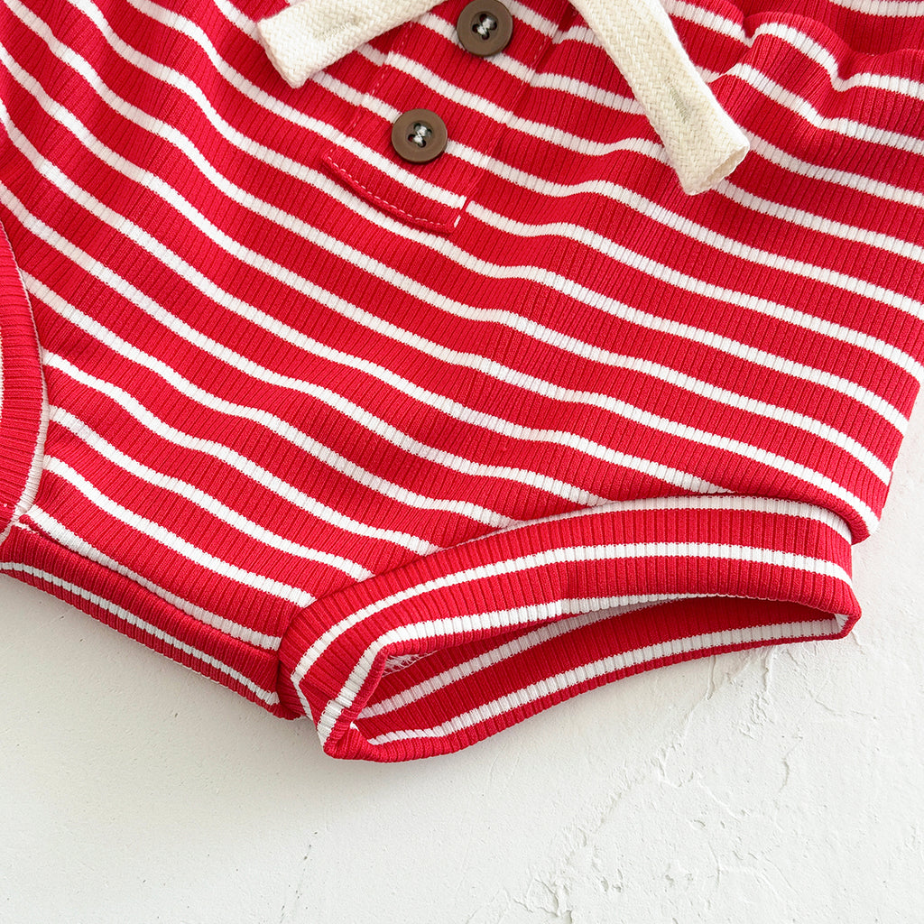 Red Strawberry Short Sleeve Set for Girls, Summer