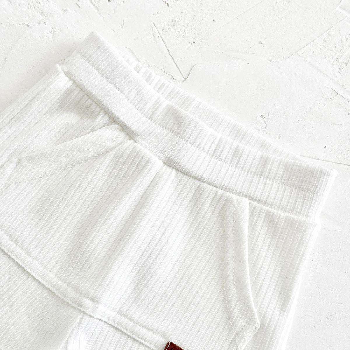 Summer White Striped Bear Embroidery Set