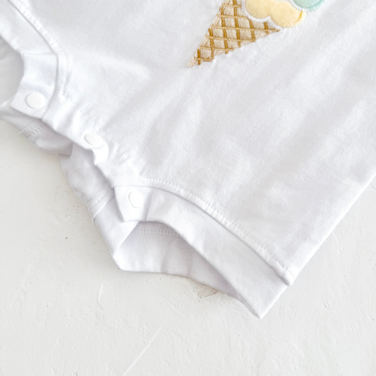 Summer Cute Cartoon White Ice Cream Print Set