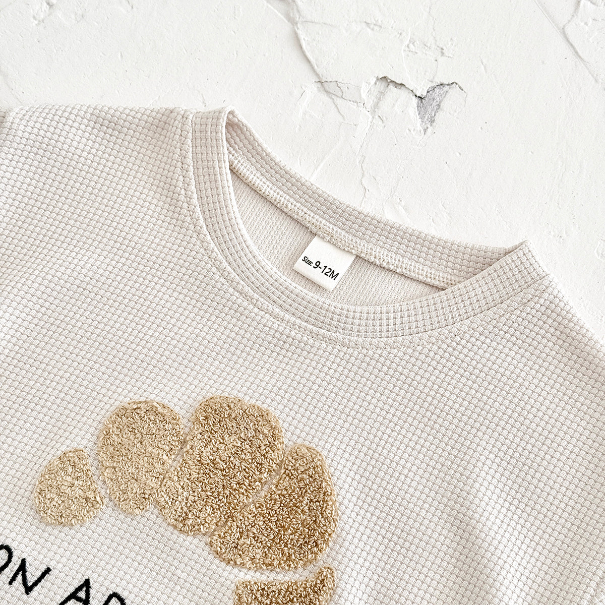Summer Casual Cookie Towel Embroidery Short Sleeve Set