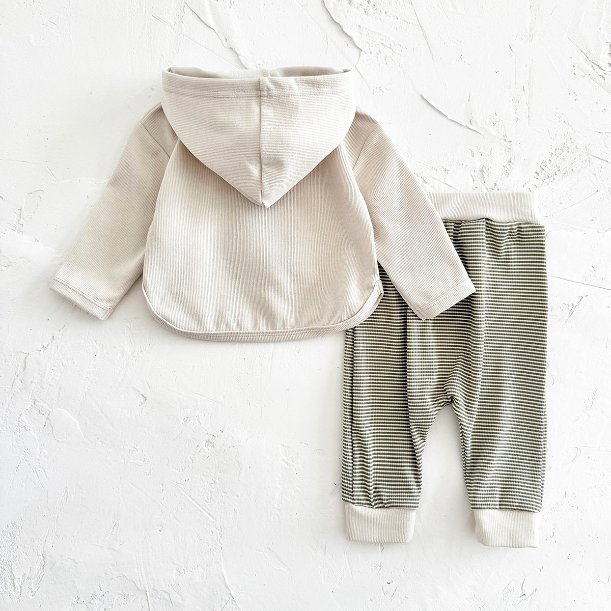 Fresh Baby Going-out Set Lemon Hooded Top Striped Cuff Harem Pants