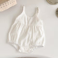 Summer White Cami Romper for Baby Girls