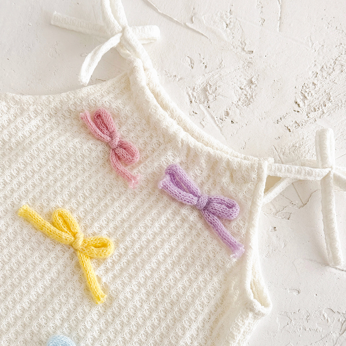 Summer Bow Tie Strap Romper for Baby Girls