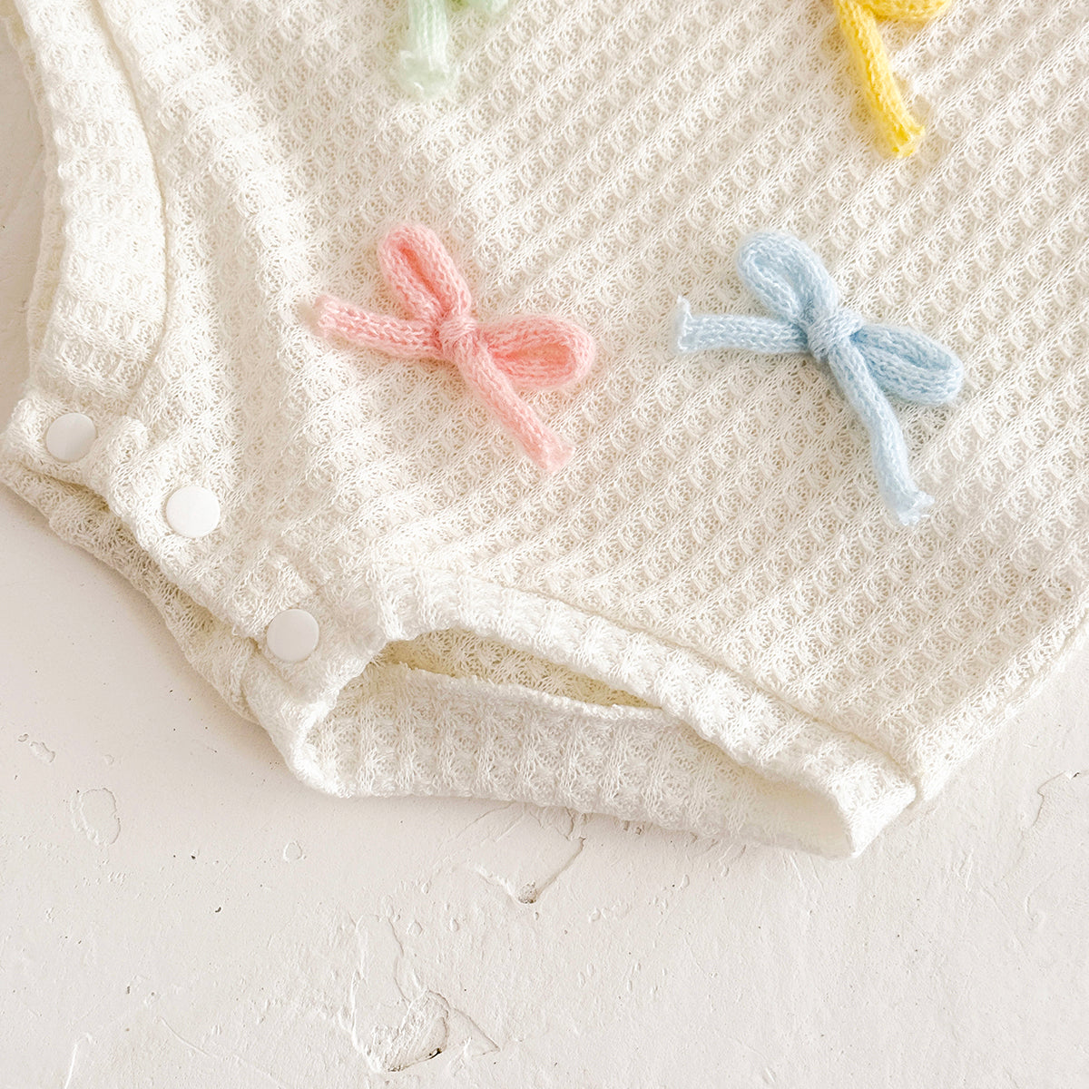 Summer Bow Tie Strap Romper for Baby Girls