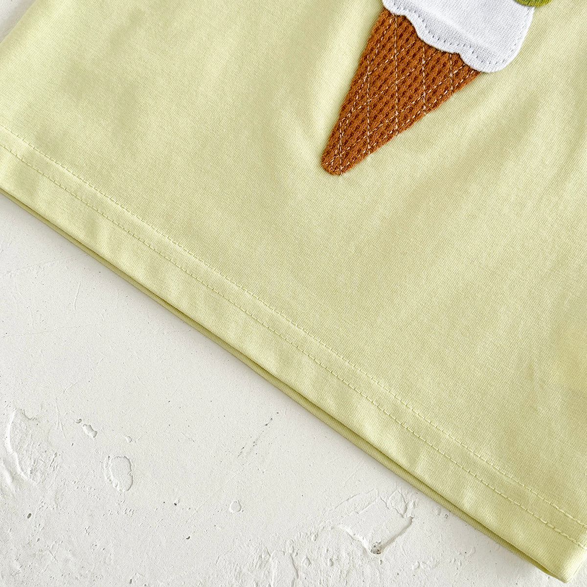 Summer Ice Cream Applique Short Sleeve Set