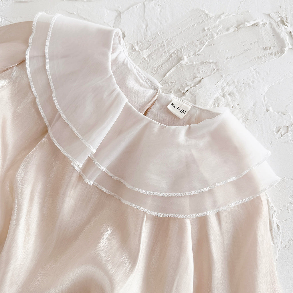 Summer Princess Style Pink Romper for Baby Girls