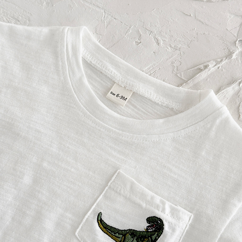 Summer T-Rex Short Sleeve Set for Baby Boys