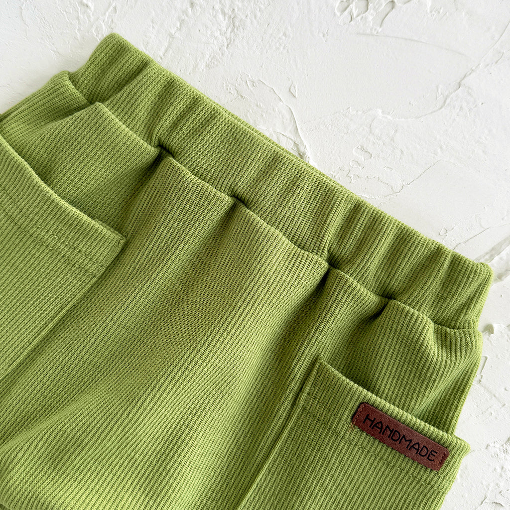 Summer Casual Green Applique Set for Baby Boys